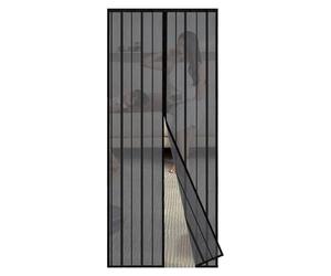 Sekey Cortina Magnética de Puerta a Prueba Prueba de Mosquito para Madera, Aluminio, Metálicos, Balcón y RV, Cierre Automático, 115x230 cm, Negro