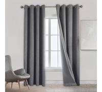 Sekey Cortinas Opacas, 2 Unidades, 140 x 245 cm, para salón, Opacas, Ojales para Colgar