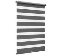 Sekey Estor Doble con fijación sin Agujeros para Ventanas, Estor Doble, 100 cm de Ancho, 100 x 120 cm, Color Gris Oscuro