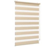 Sekey Estor Doble con fijación sin Agujeros para Ventanas, Estor Doble, 85 cm de Ancho, 85 x 150 cm, Color Amarillo