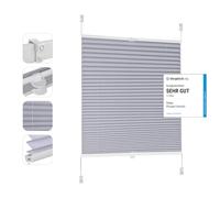 Sekey Estor Plisado sin Agujeros, Opaco, 80 x 200 cm, Color Gris Azulado