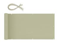 Sekey Malla Ocultacion Balcon Protección de Privacidad Opaca Oxford Tela 80x500cm, Impermeable, Protección UV, Resistente al Viento, con Bridas, Caqui