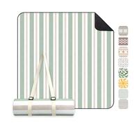 Sekey Manta Picnic 150x200 cm Manta Picnic Impermeable Antisuelo Acolchada Tres Capas Fondo PEVA Correa de Transporte para Picnic, Camping, Playa