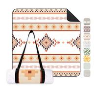 Sekey Manta Picnic 200x200 cm Manta Picnic Impermeable Antisuelo Acolchada Tres Capas Fondo PEVA Correa de Transporte para Picnic, Camping, Playa