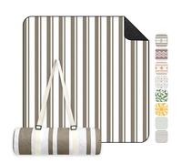 Sekey Manta Picnic 200x200 cm Manta Picnic Impermeable Antisuelo Acolchada Tres Capas Fondo PEVA Correa de Transporte para Picnic, Camping, Playa