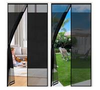 Sekey Mosquitera de privacidad Cortina Puerta Antimosquitos Magnetica, 90x210 cm, Negro