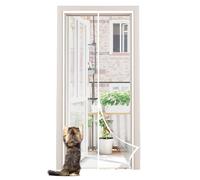Sekey Mosquitera Magnética Poliéster Reforzado Resistente a Garras de Gato 95x210cm - Anti-Insectos Adhesiva para Balcón, Terraza, Sótano, Blanco