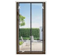 Sekey Mosquitera Puerta Magnética Recortable - Correas con Hebillas Cosidas Doble Lado| Sin Perforar| 4cm Velcro Arriba, Insecto Protección para Balcón/Terraza/Habitación, 100x220cm, Negro