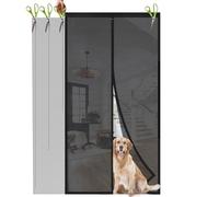 Sekey Mosquitera Puerta Magnetica se Puede Cortar en Ancho Cortina Antimosquitos Magnetica de Balcón 150x150cm Negro