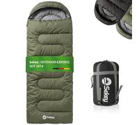Sekey Saco de Dormir Adulto Rectangular, 3 Estaciones, Saco de Dormir Ultraligero, 2-en-1 Manta, Cremallera Anti-atrapamiento, Ventilación Pies, 10-20°C, Camping y Outdoor, 220x80 cm, 1,45 kg