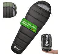 Sekey Saco de Dormir Momia Adulto, Saco Dormir Verano/Invierno, Ultraligero y Compacto, con Cremallera Anti-atrapamiento, Impermeable y Antidesgarros, Camping y Viaje, 0,9 kg/1,7 kg, 220x80x50 cm