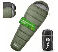 Sekey Saco de Dormir Momia Adulto, Saco Dormir Verano/Invierno, Ultraligero y Compacto, con Cremallera Anti-atrapamiento, Impermeable y Antidesgarros, Camping y Viaje, 0,9 kg/1,7 kg, 220x80x50 cm