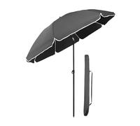 Sekey Sombrilla 180 cm con Funda Protectora, Sombrilla de Playa Inclinable y Altura Regulable, para Balcón, Jardín y Playa, Tejido Reciclado GRS UPF50+