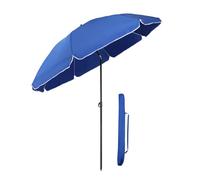 Sekey Sombrilla 180 cm con Funda Protectora, Sombrilla de Playa Inclinable y Altura Regulable, para Balcón, Jardín y Playa, Tejido Reciclado GRS UPF50+