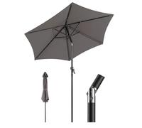 Sekey Sombrilla 200 cm con manivela e inclinación, Sombrilla Balcón con Protección UV 50+, Sombrillas para Balcón Terraza Jardín
