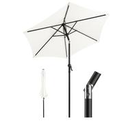 Sekey Parasol 200 cm avec manivelle et inclinaison, Parasol Balcon avec Protection UV 50+, pour Balcon Terrasse Jardin