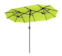 Sekey Sombrilla doble de 160 × 300 cm con manivela e inclinación | Sombrilla grande para terraza, balcón y jardín, resistente al viento, estable UPF 50+