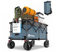 Sekey XXL Plus - Carro Plegable con Frenos, 200 L, 200 kg, 17 x 10 cm, neumáticos Extra Anchos Todo Terreno, Plegable en Cuatro direcciones, XXL Plus B 4011, Color Azul y Gris