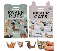 Sekfpnk 100 hojas de papel de origami para gatos, origamis de animales, origami de papel 3D, adecuado para niños y adultos a los que les gustan los animales, el bricolaje y la decoración de escritorio