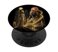 Sekhmet Bastet ISIS Diosa Africana Kemetic Egipto Arte PopSockets PopGrip Adhesivo