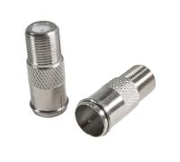 Seki 10 x F Macho rápido a F Hembra Adaptador coaxial Sat TV Antenas Conector para RG6 RG59 Cable Metal 10 Unidades