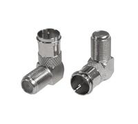 Seki 10 x F Macho rápido a F Hembra ángulo Adaptador coaxial Sat TV Antenas Conector para RG6 RG59 Cable Metal 10 Unidades