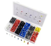 SeKi 17404 Juego de 1200 férulas 0,50 mm² - 10 mm², Mangas aisladas de Colores Surtidos según DIN estándar de Manguitos de Cable, Mezclado