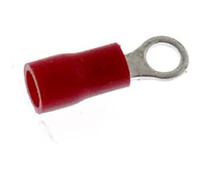 SeKi 14009 - Terminal de cable de anillo, 0,25-1,5 mm², M3, aislado, 25 unidades, color rojo