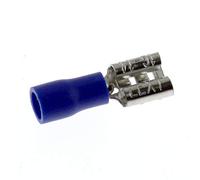 SeKi 14147 - Juego de 25 casquillos planos (1,5-2,5 mm2, 0,8 x 6,4), color azul