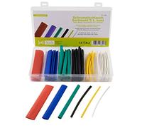 SeKi 17409 - Surtido de tubos termorretráctiles (80 unidades, 6 tamaños (30 x 1, blanco, 10 x 2,5 mm amarillo, 20 x 4 mm negro, 10 x 6 mm verde, 6 x 10 mm azul, 4 x 13 mm rojo), 10 cm de largo