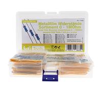 SeKi 17445 Surtido 525 piezas 0,25 W alambre de 0 ohmios 1 M ohmios 17 tipos diferentes compatibles con tableros de enchufe, resistencias de capa metálica