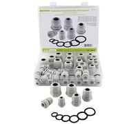 SeKi 17475 - Juego de glándulas para Cables (50 Piezas), Color Gris