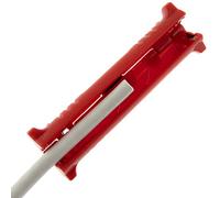 SeKi 311476 - Pelacables coaxial para cable coaxial, pelacables universal para cable coaxial SAT TV, color rojo