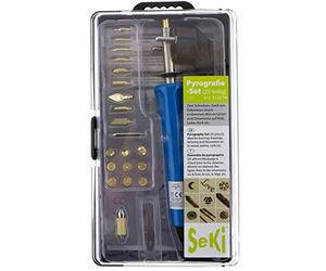 SeKi 313574 - Set de soldadura con pirografía, color azul