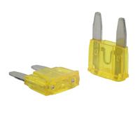 SeKi 5 piezas. Minifusible de enchufe plano 20A amarillo; Fusible de coche 32V/DC fusible de cuchilla barco remolque camión caravana