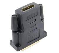 SeKi Adaptador HDMI; HDMI A Hembra a DVI-D (24+1) Macho; DVI bidireccional Macho a HDMI Hembra; contactos Dorados - Negro