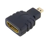 Seki Adaptador HDMI HDMI A Hembra a Micro HDMI D Macho Hembra a Macho; Conectores Dorados, Color Negro, 85116