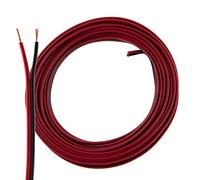 SeKi Cable de altavoz 2 x 0,75 mm², 10 m, rojo y negro, CCA, cable de audio, cable de caja