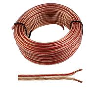 SeKi Cable de altavoz 2 x 0,75 mm², 10 m, transparente, CCA, cable de audio