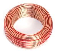 SeKi Cable de altavoz 2 x 0,75 mm², 10 m, transparente, CCA, cable de audio