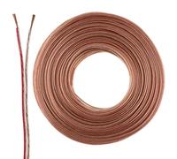 SeKi Cable de altavoz 2 x 0,75 mm², 50 m, transparente, CCA, cable de audio