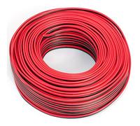 SeKi Cable de altavoz 2 x 0,75 mm2 - 50 m - rojo negro - CCA - Cable de audio - Cable de caja