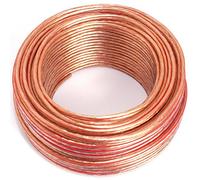 SeKi Cable de altavoz transparente, 2 x 1,50 mm², 30 m, anillo