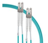 SeKi Cable de fibra óptica dúplex LC/UPC a conector LC/UPC (7,5 m, 50/125μm, OM3, cable de fibra óptica, LSZH, turquesa, multimodo)