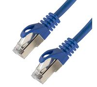 SeKi Cable de red S/FTP PIMF Cat. 7, 0,25 m, color azul, cable de conexión Gigabit Ethernet, LAN DSL, cable CAT7