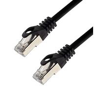 SeKi Cable de red S/FTP PIMF Cat. 7, 2,00 m, negro, cable de conexión Gigabit Ethernet, LAN DSL, cable CAT7