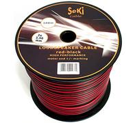 SeKi Cable para altavoces (2 x 2,50 mm², 100 m), color rojo y negro
