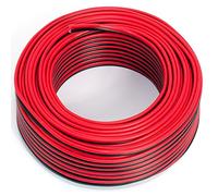 SeKi Cable para altavoz (2 x 0,75 mm², 25 m), color rojo y negro