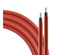 SeKi Cable solar 6 mm² 20 metros H1Z2Z2-K rojo PV cable para módulos solares; hasta 1500 V, flexible, doble aislamiento, anillo
