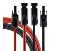 SeKi Cable solar de 4 mm², color rojo/negro, 10 m, incluye conectores, cable de extensión, cable PV H1Z2Z2-K; juego de conexiones, 1 rojo y 1 negro